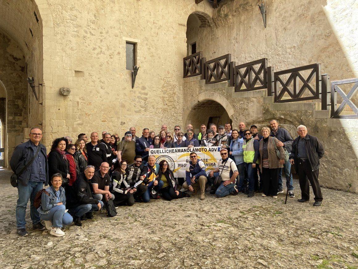 Tappa al Castello Chiaramontano di Favara per  "Quellicheamanolamoto ADV" di Sciacca