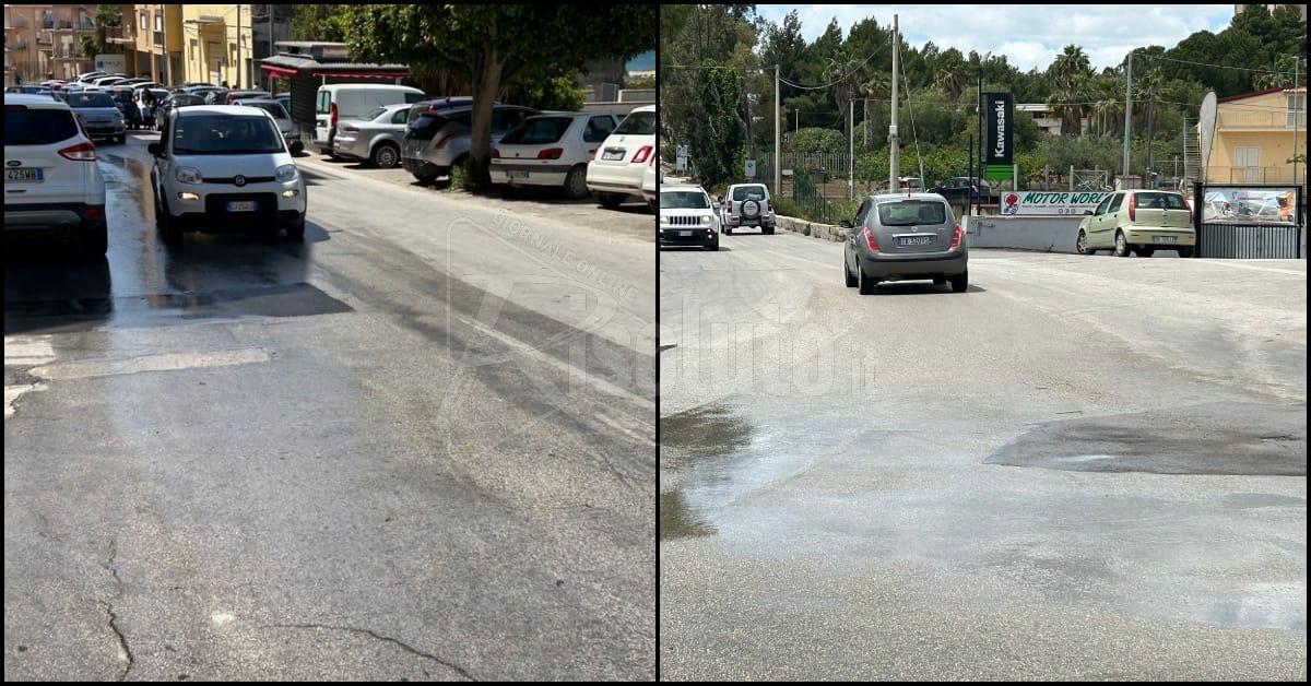 Sciacca, perdite idriche in diverse zone della città