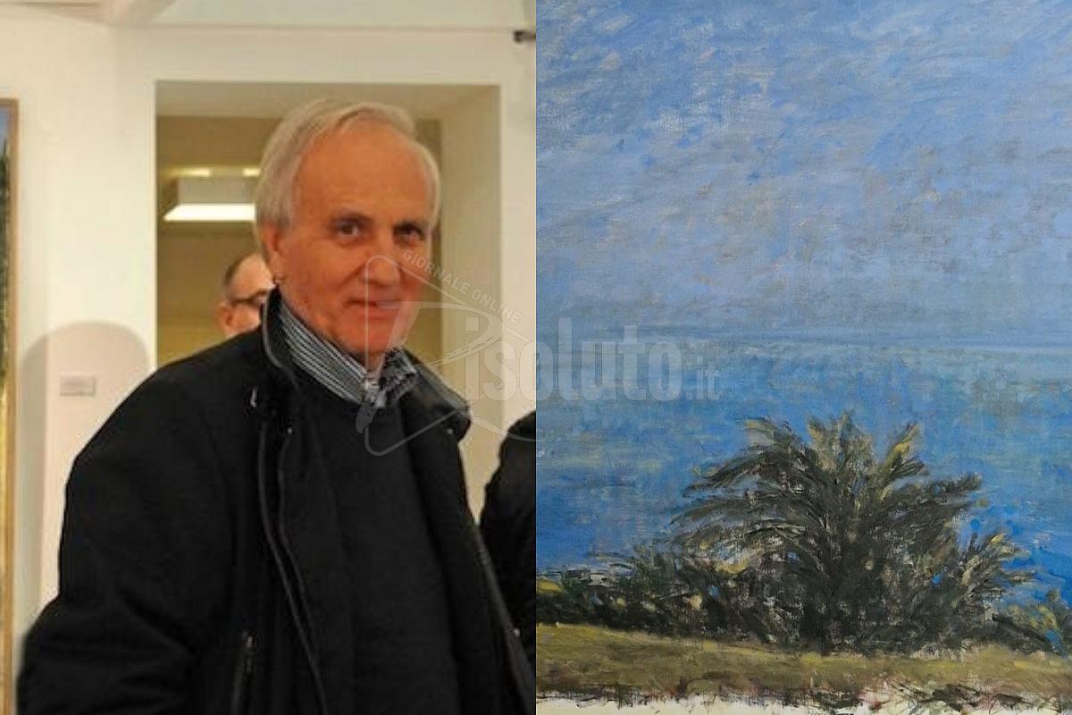 Un quadro del maestro Nucci nella mostra "Blu Sicilia" a Modica
