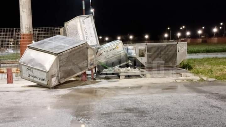 Vento a 150 km/h  sull'aeroporto di Birgi, danni alla struttura