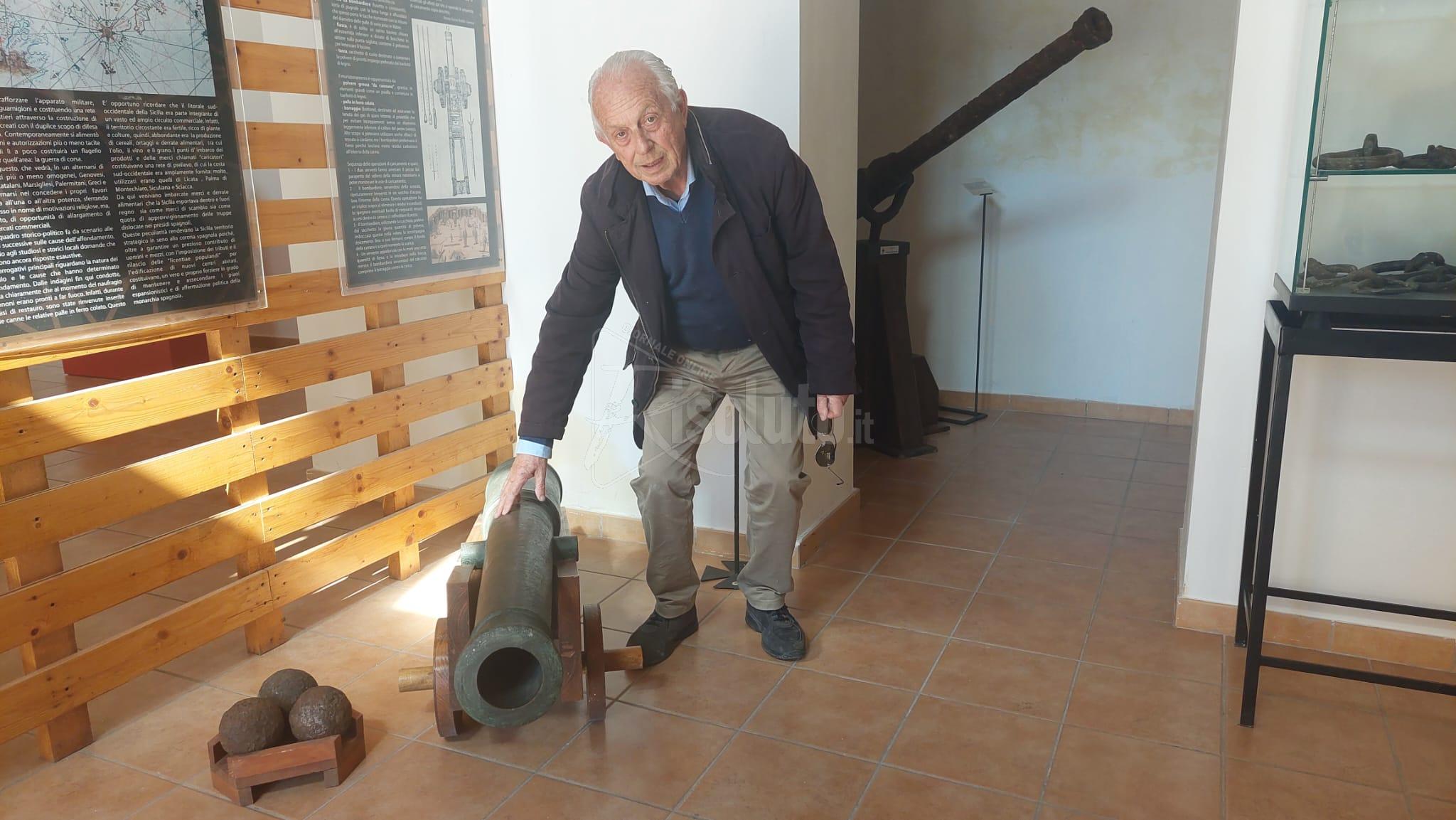 Torna a Sciacca uno tra i pezzi più pregiati della collezione di cannoni del Fazello, Cattano: "La più importante d'Italia" (Video)