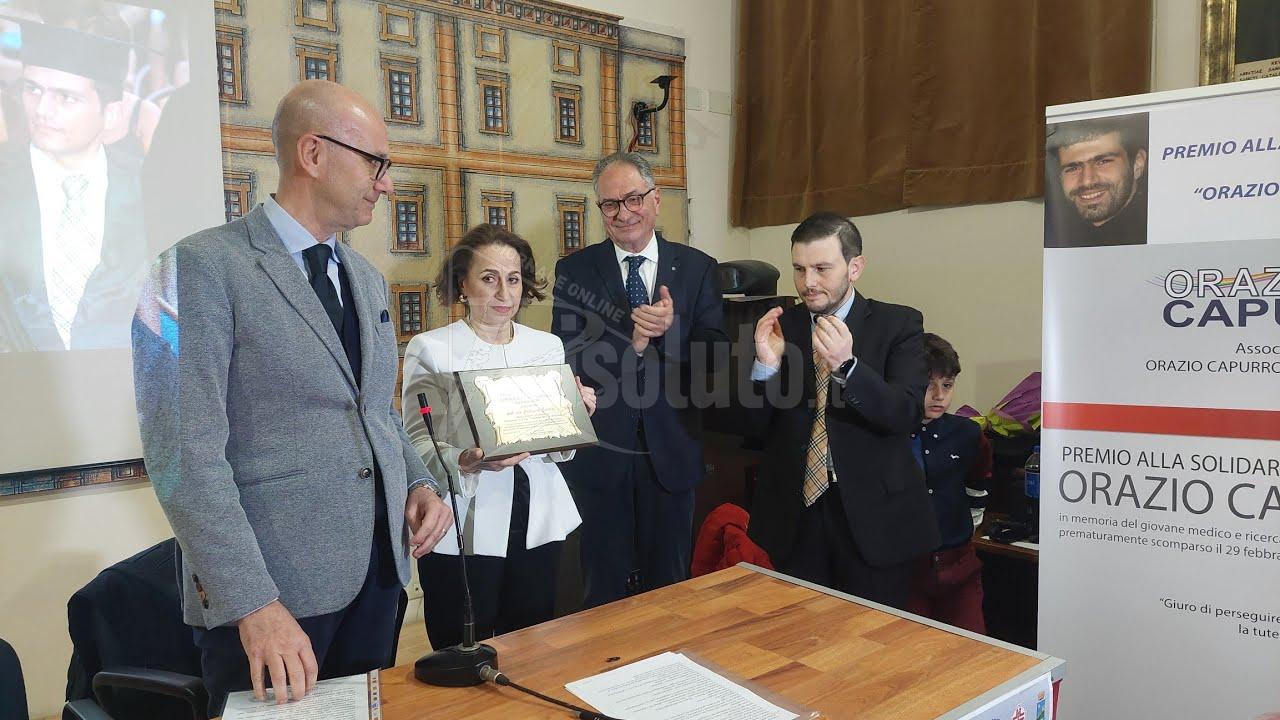 Il premio alla "Solidarietà Orazio Capurro" al medico Calogera Gerardi (Video)