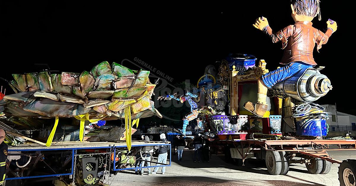 Carnevale di Sciacca 2024, al via la fase di montaggio dei carri allegorici (Video)