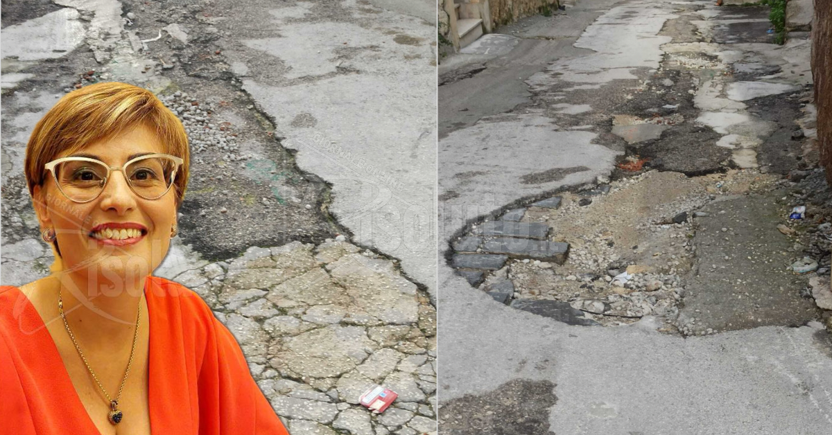 Sciacca, manto stradale inesistente e buche profonde in via Goletta 