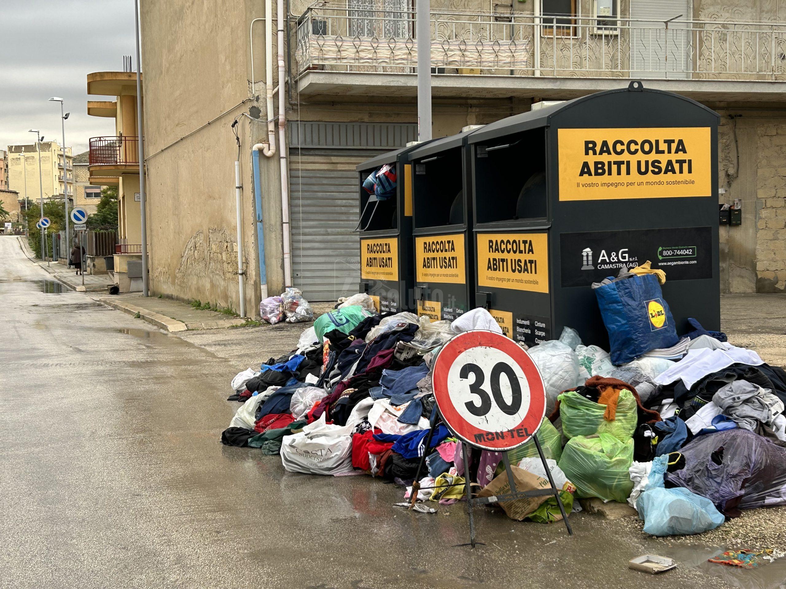 Abbandono di rifiuti e non solidarietà a Sciacca