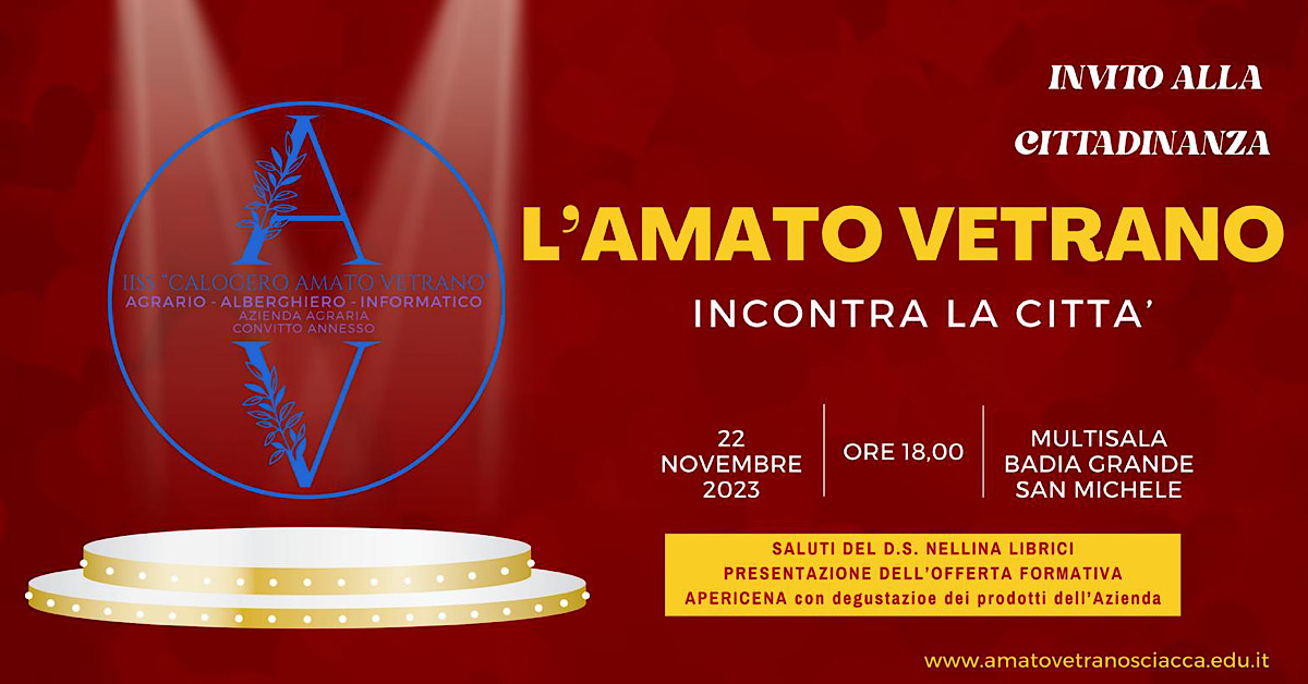 “L’Amato Vetrano incontra la città”, incontro per conoscere l’offerta formativa 