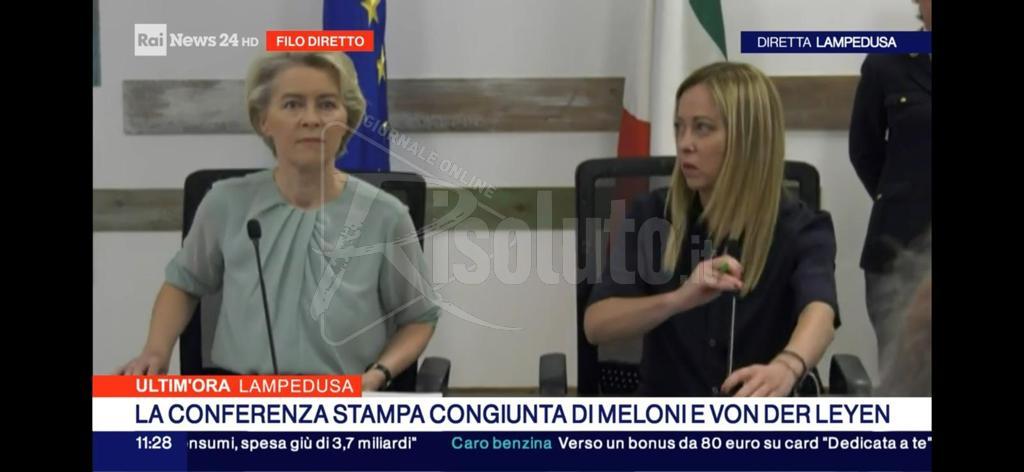 Ursula Von Der Leyen a Lampedusa: "Piano europeo in 10 punti per una sfida europea".