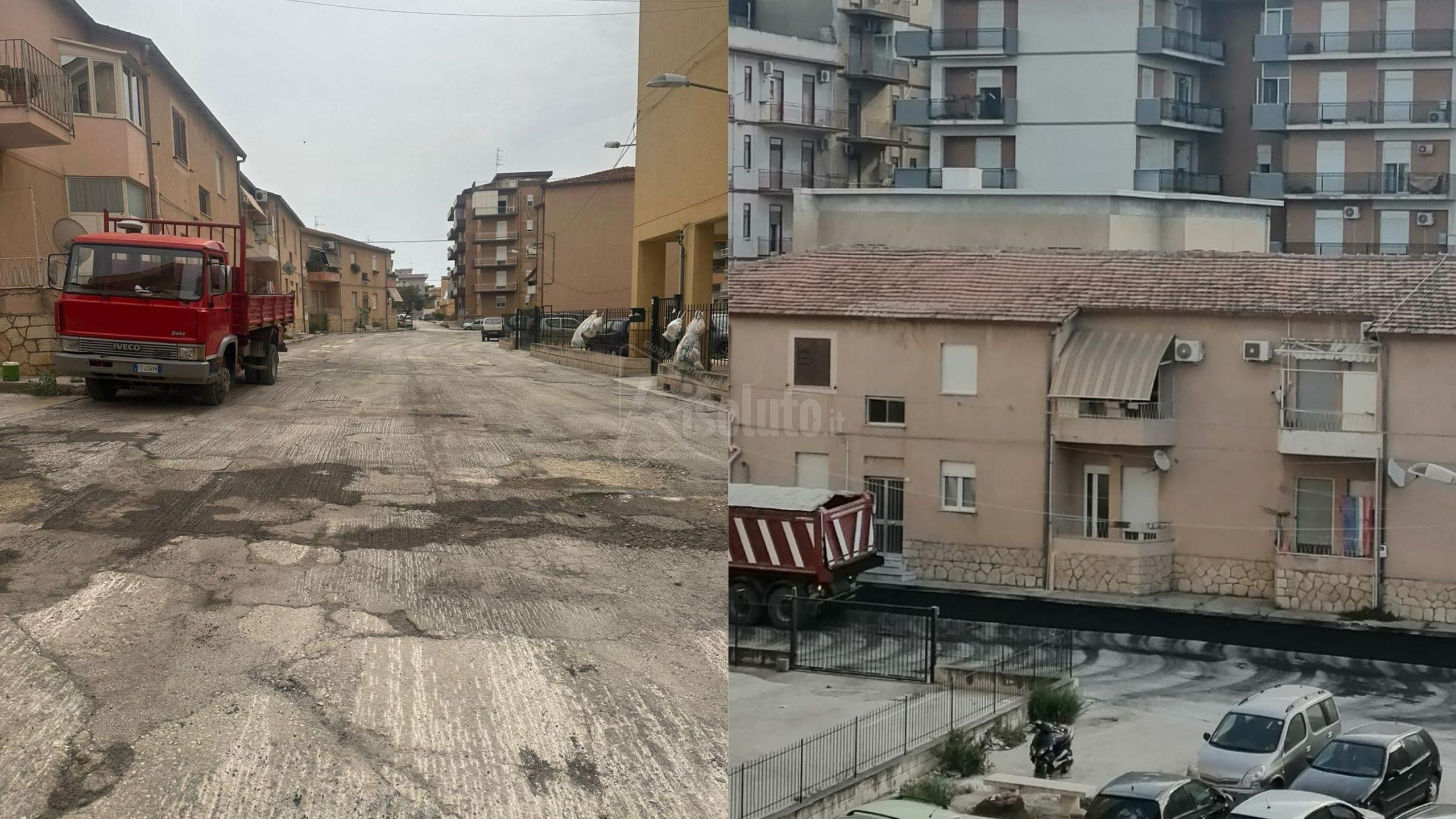 A Sciacca si asfaltano alcune strade in diverse zone della città