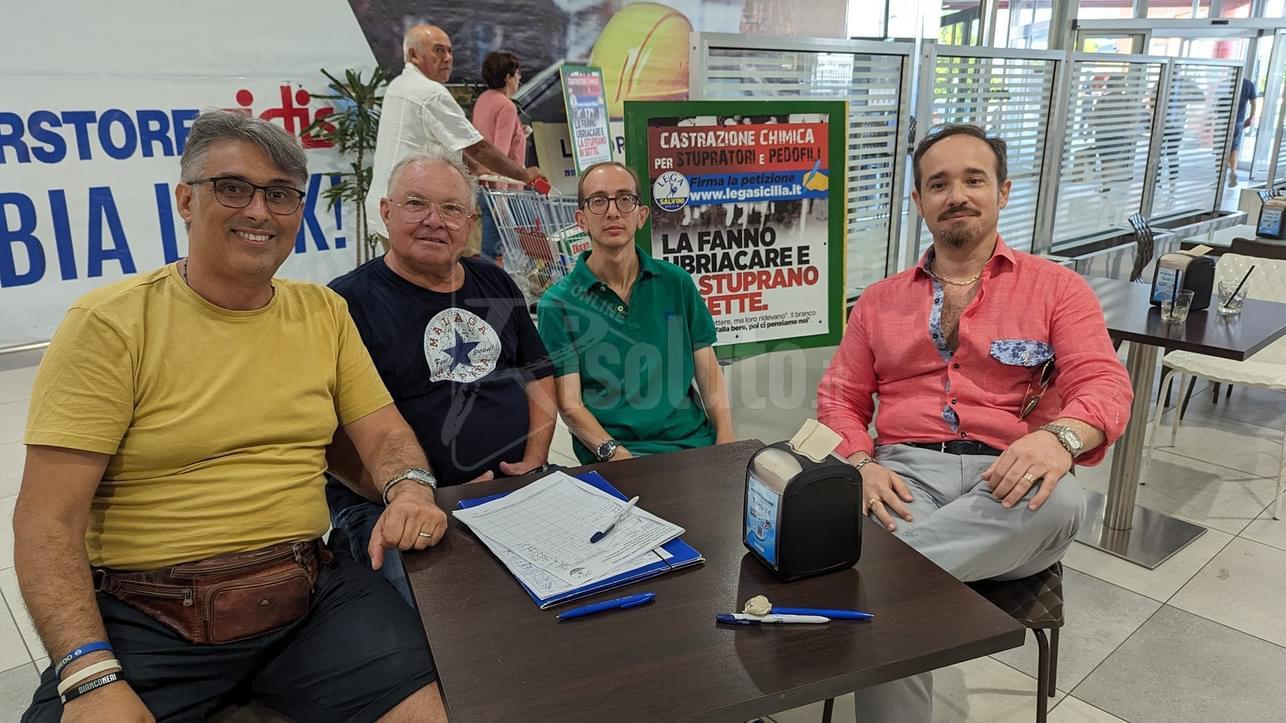 Stupro di Palermo, raccolta di firme della Lega Salvini a favore della castrazione anche a Sciacca