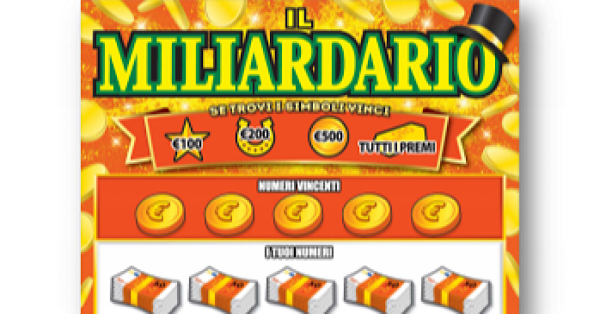 Vinti 500 mila euro a Cammarata con un gratta e vinci
