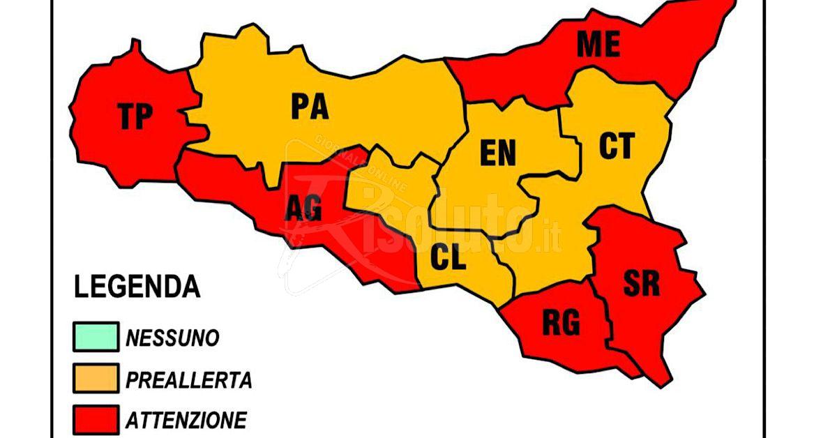 Domenica con alto rischio incendi nell’Agrigentino e nel Trapanese