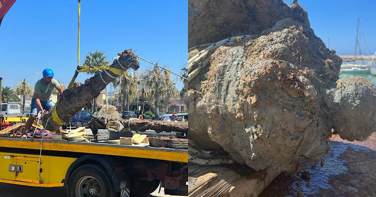 Agrigento, recuperati cannoni e un’ancora di un relitto del XVII secolo