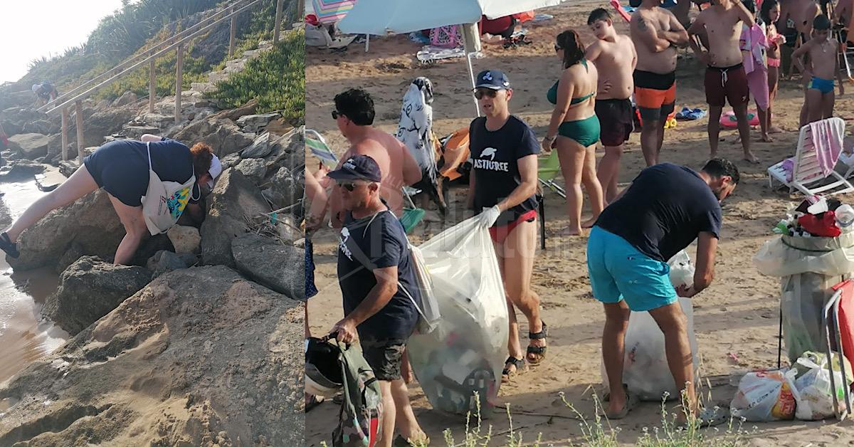 Plasticfree, ripulita la spiaggia Cipolazzo di Menfi
