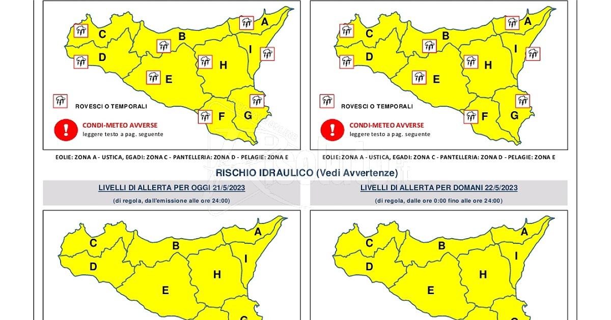 Il maltempo non abbandona la Sicilia, allerta gialla anche per domani