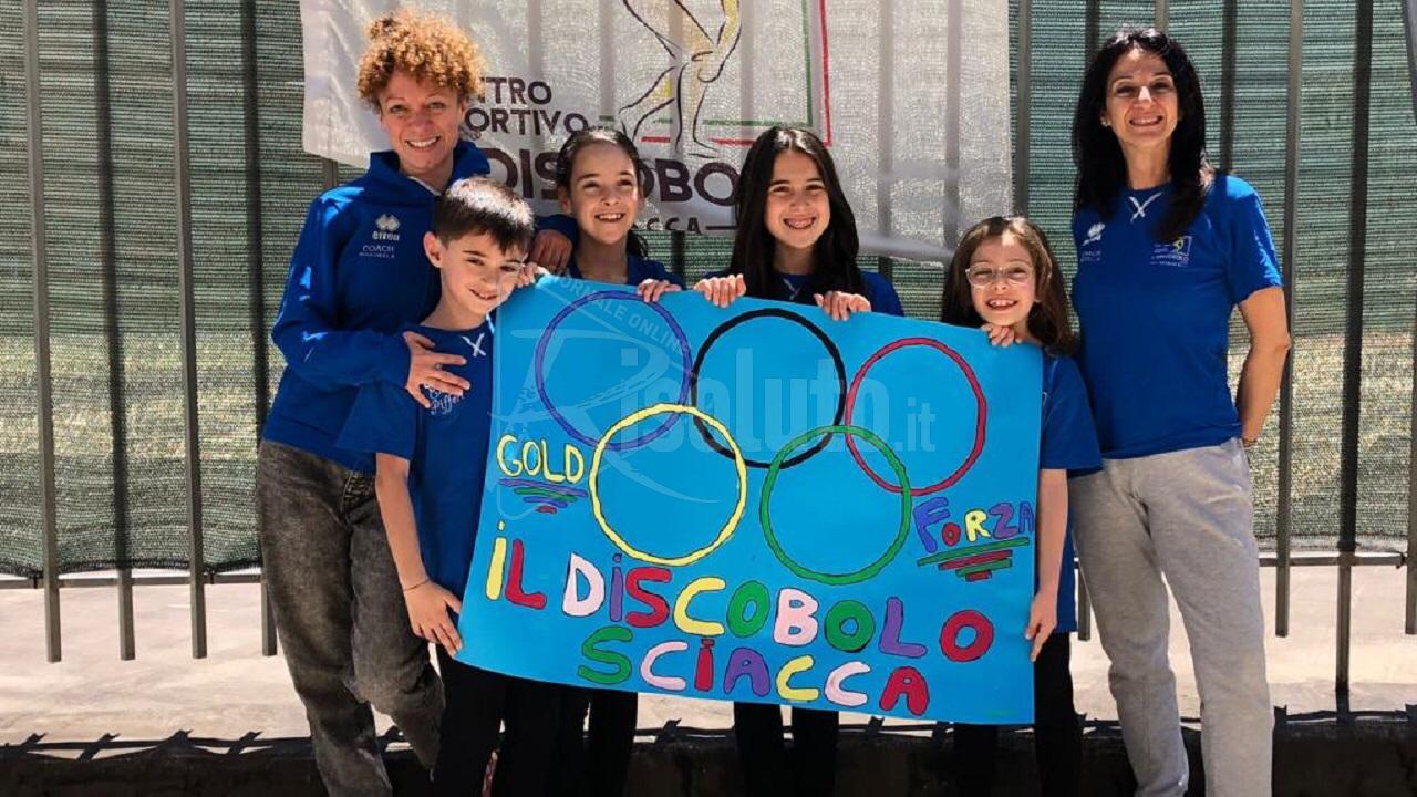 La Discobolo di Sciacca ai Campionati Italiani Assoluti di aerobica con gli atleti Enea Pifferi e Alice Ciaccio