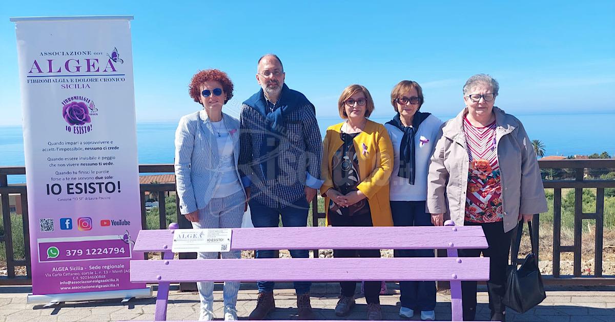 La Sicilia ignora la fibromialgia, panchina viola inaugurata oggi a Sciacca (Video)