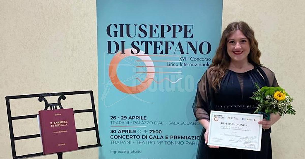 Sara Semilia del Toscanini di Ribera vincitrice del diciottesimo concorso lirico “Giuseppe Di Stefano” a Trapani