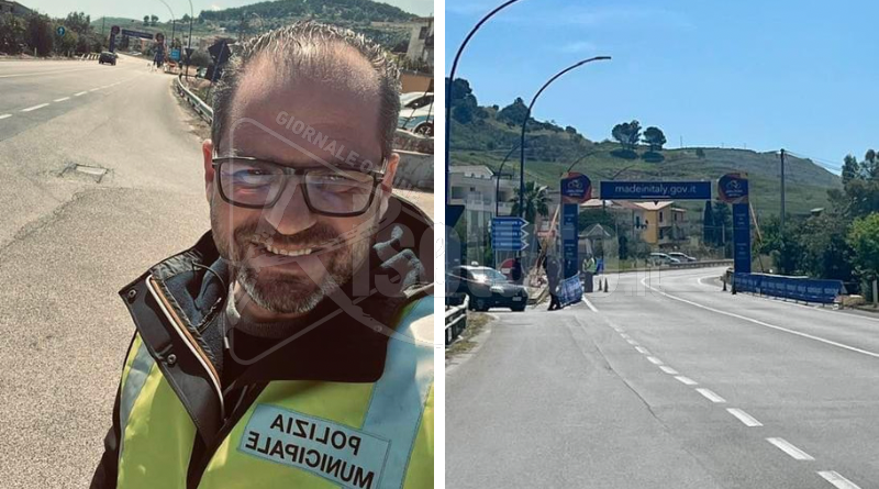 Pochi vigili urbani e il sindaco di Montallegro indossa la divisa per il passaggio del Giro di Sicilia