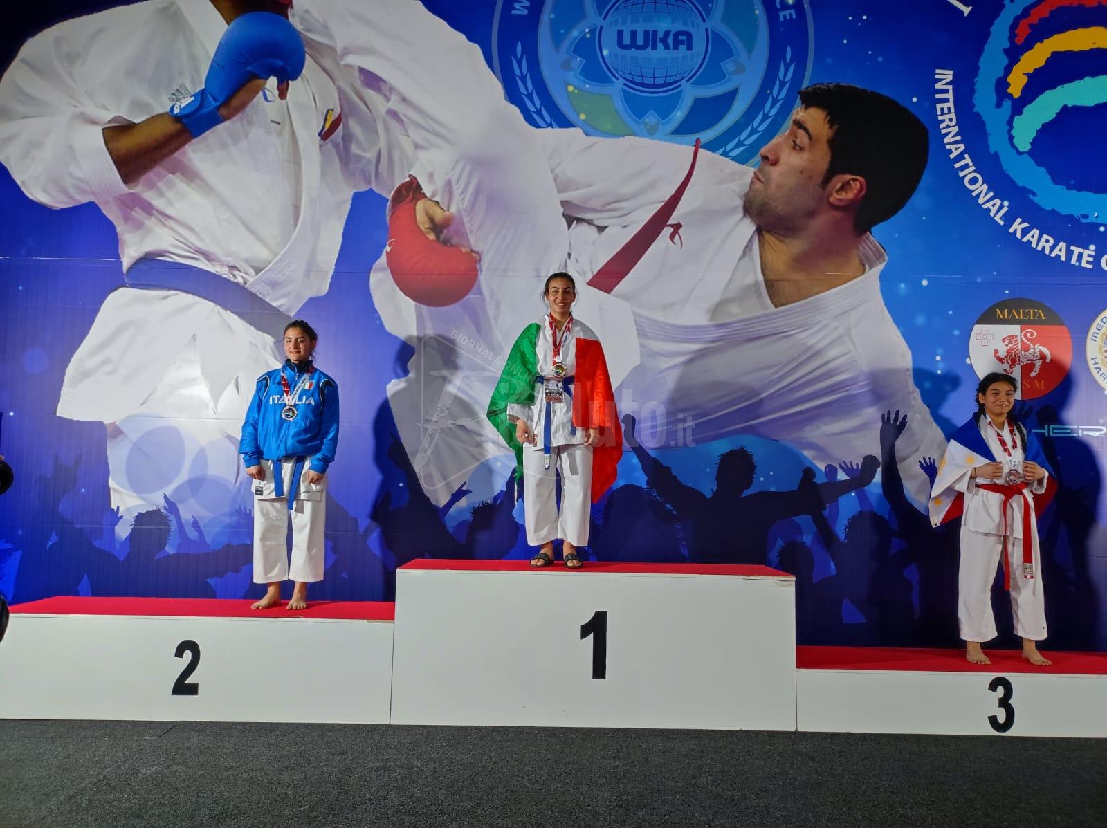 La Sakura agli Open di Malta 2023, due medaglie per l'associazione di karate saccense