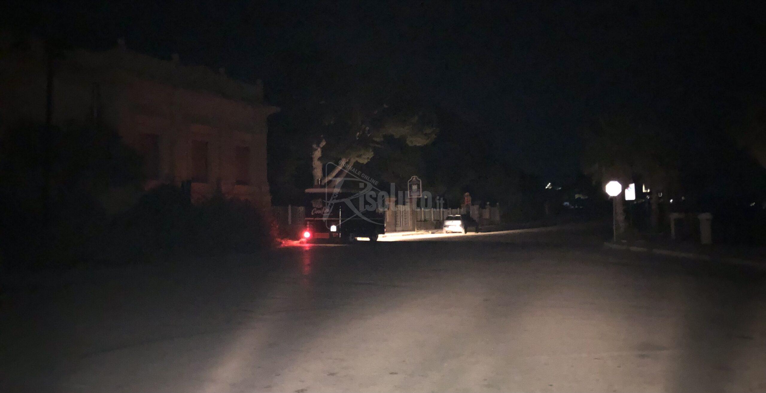 Sciacca, via Agatocle e viale delle Terme al buio