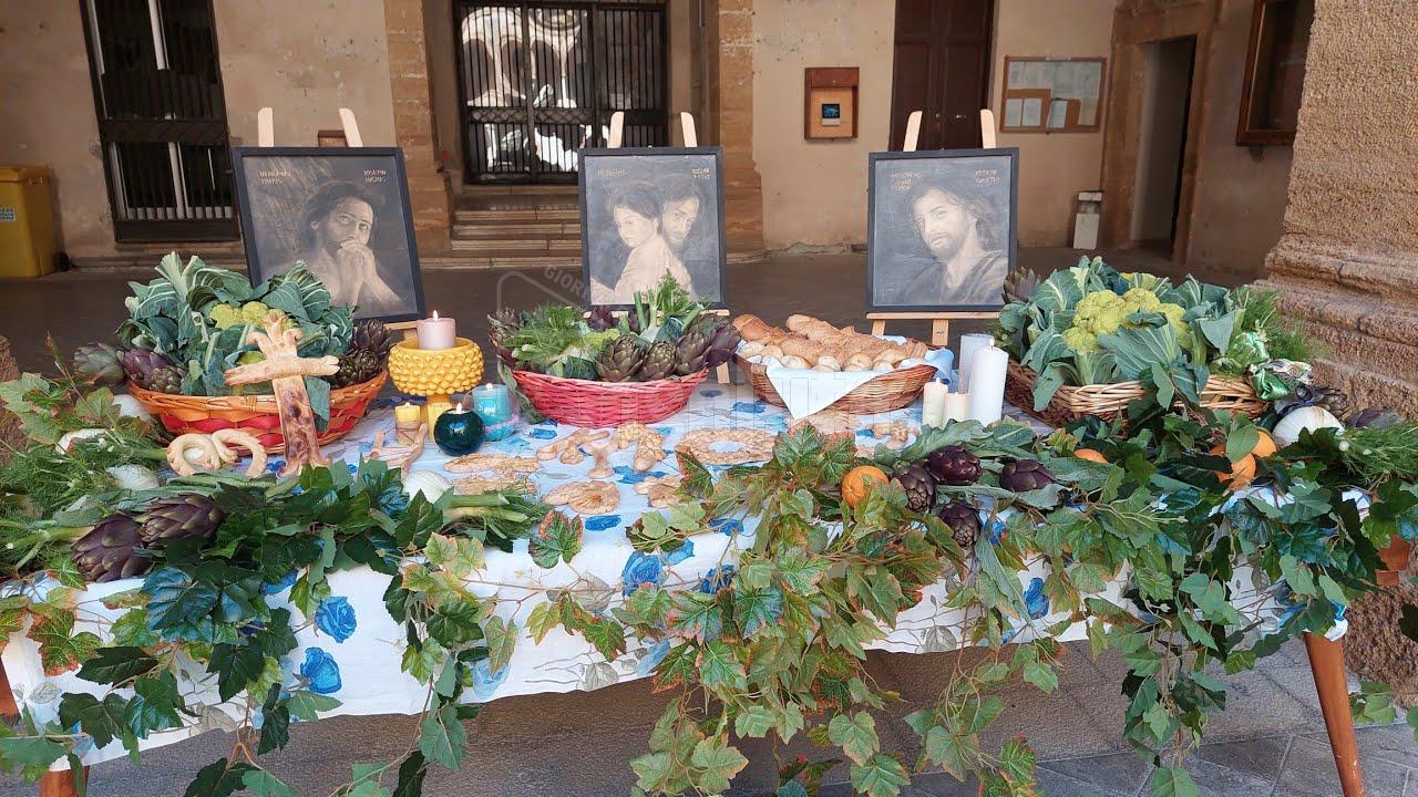 Tavolata di San Giuseppe in municipio a Sciacca tra fede, arte e solidarietà (Video)