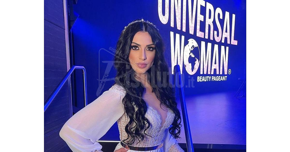 All'Universal Woman di Dubai Valeria Altobelli in outfit Davide Catagnano