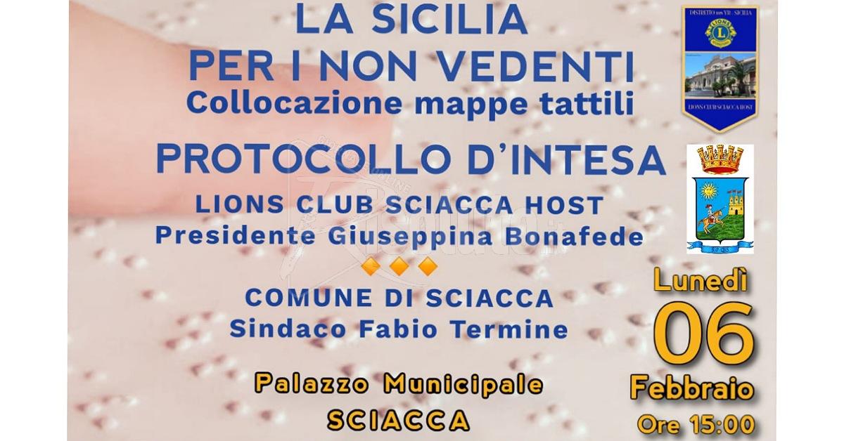 Targhe braille per descrivere ai non vedenti i monumenti di Sciacca