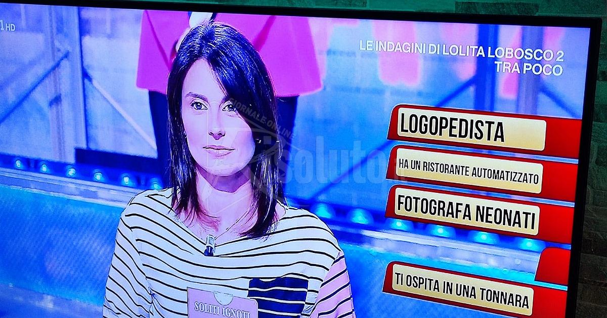 Emanuela Pizzuto ai Soliti Ignoti con la Tonnara di Sciacca
