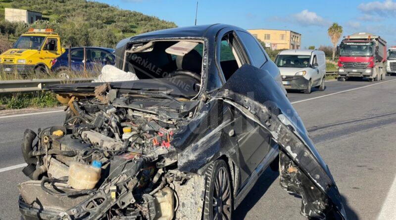 Scontro tir-auto sulla 115 nei pressi di Montallegro, ferito un siculianese