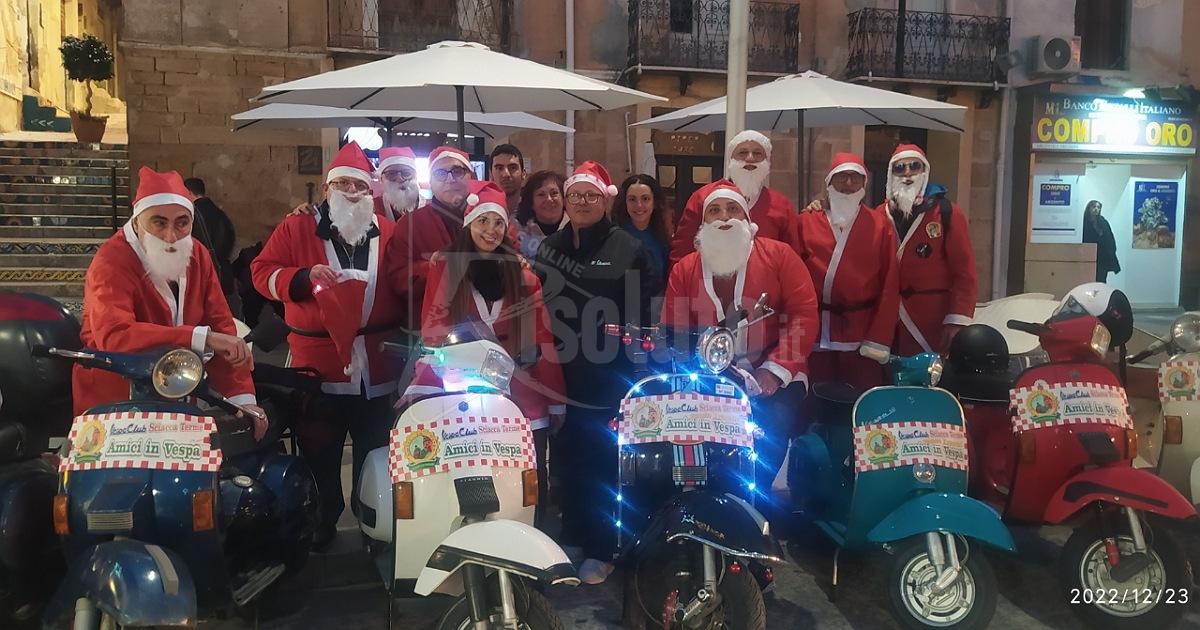 Babbo Natale in Vespa, iniziativa del Club Sciacca Terme
