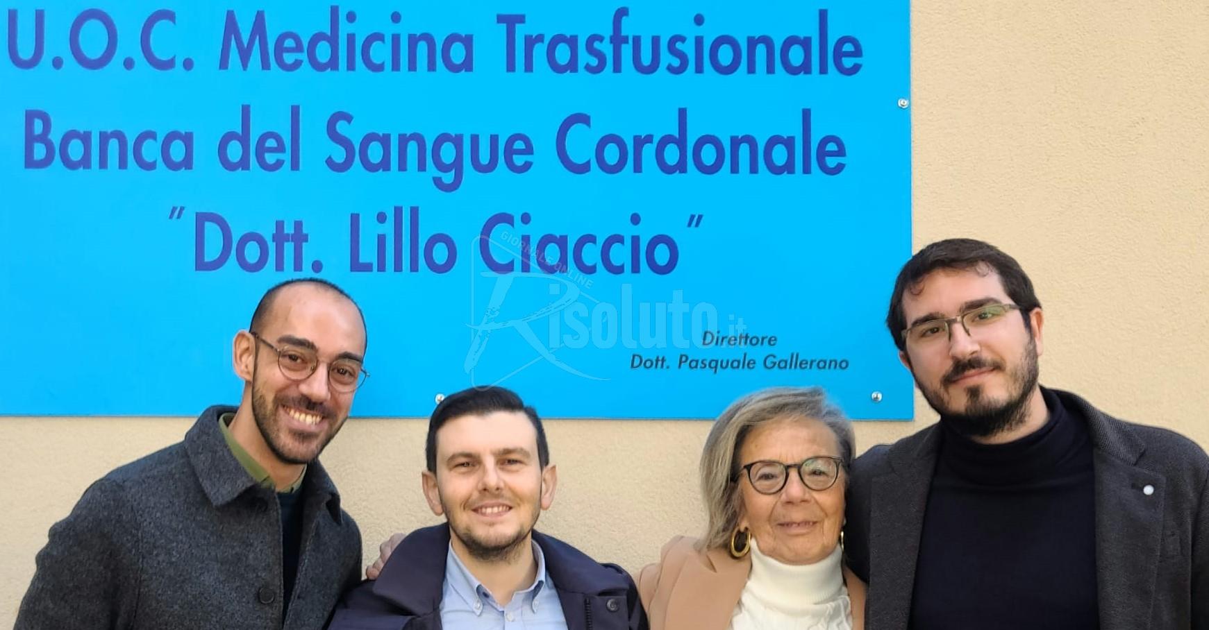 La Banca del Cordone Ombelicale di Sciacca intitolata a Lillo Ciaccio, apprezzamenti da tutta la città