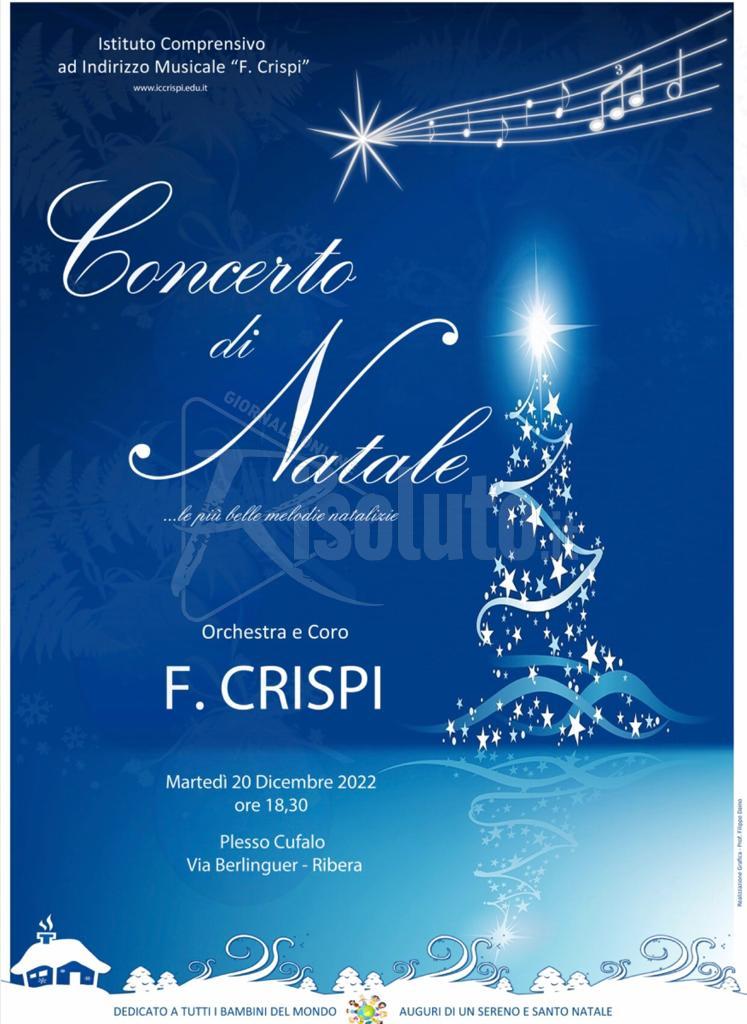 Crispi di Ribera, concerto di Natale dedicato "a tutti i bambini del mondo"