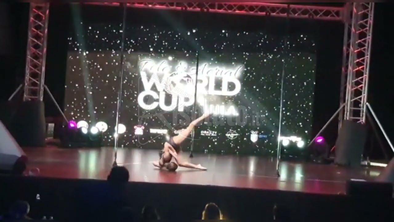 La saccense Chiara Tornambe' vince la World Cup di pole dance in double di Roma (Video)