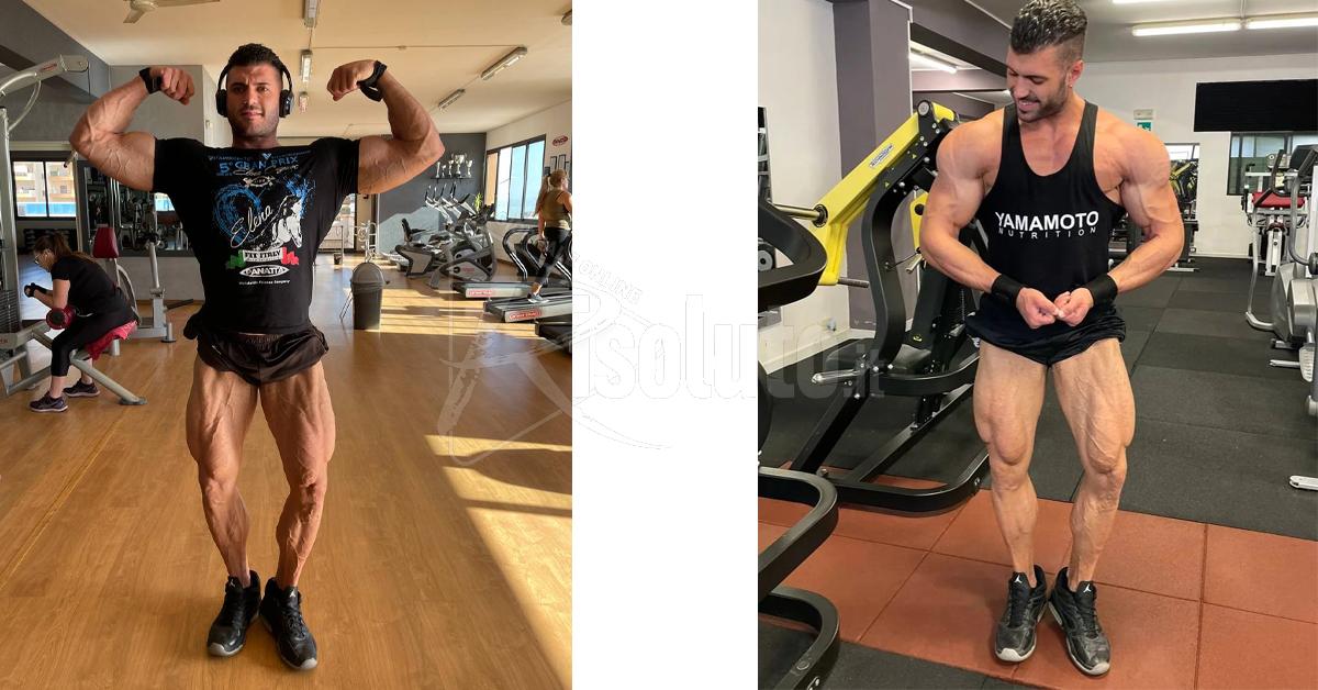 Il bodybuilder Giuseppe Coco di Sciacca in gara a Torino