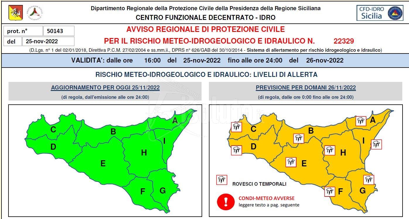 Allerta arancione domani in Sicilia, il Comune di Sciacca avvisa i cittadini anche con l'alert system