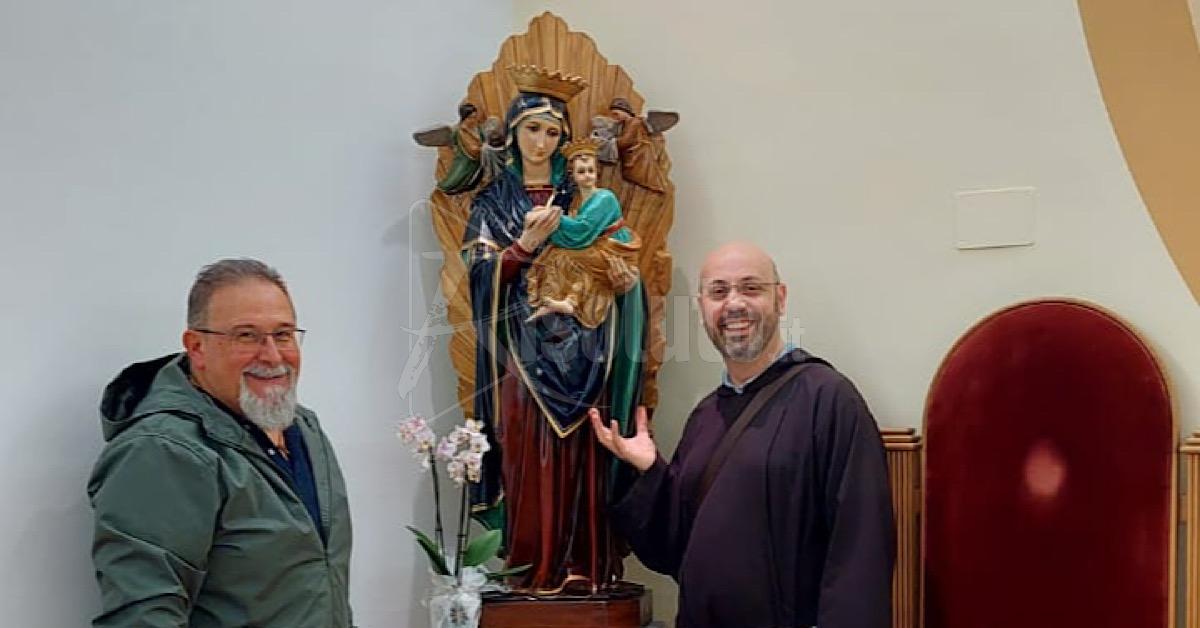 Dipendente comunale di Sciacca restaura statua della Madonna del Perpetuo Soccorso