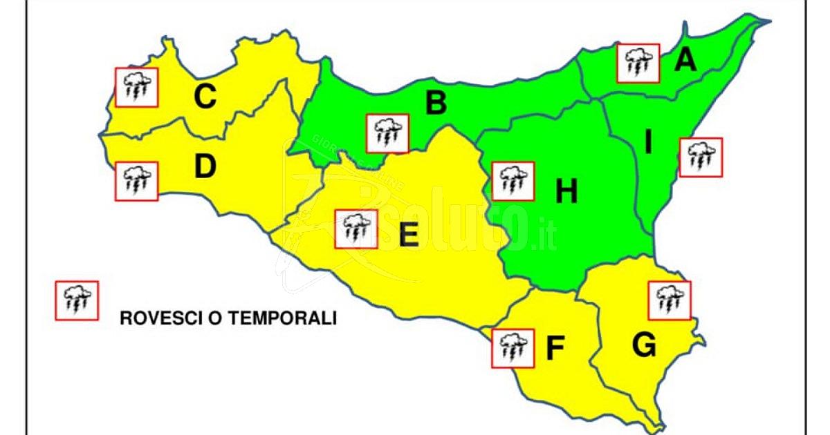 Allerta gialla in Sicilia, scatta il primo messaggio  con il nuovo sistema di allerta del Comune di Sciacca
