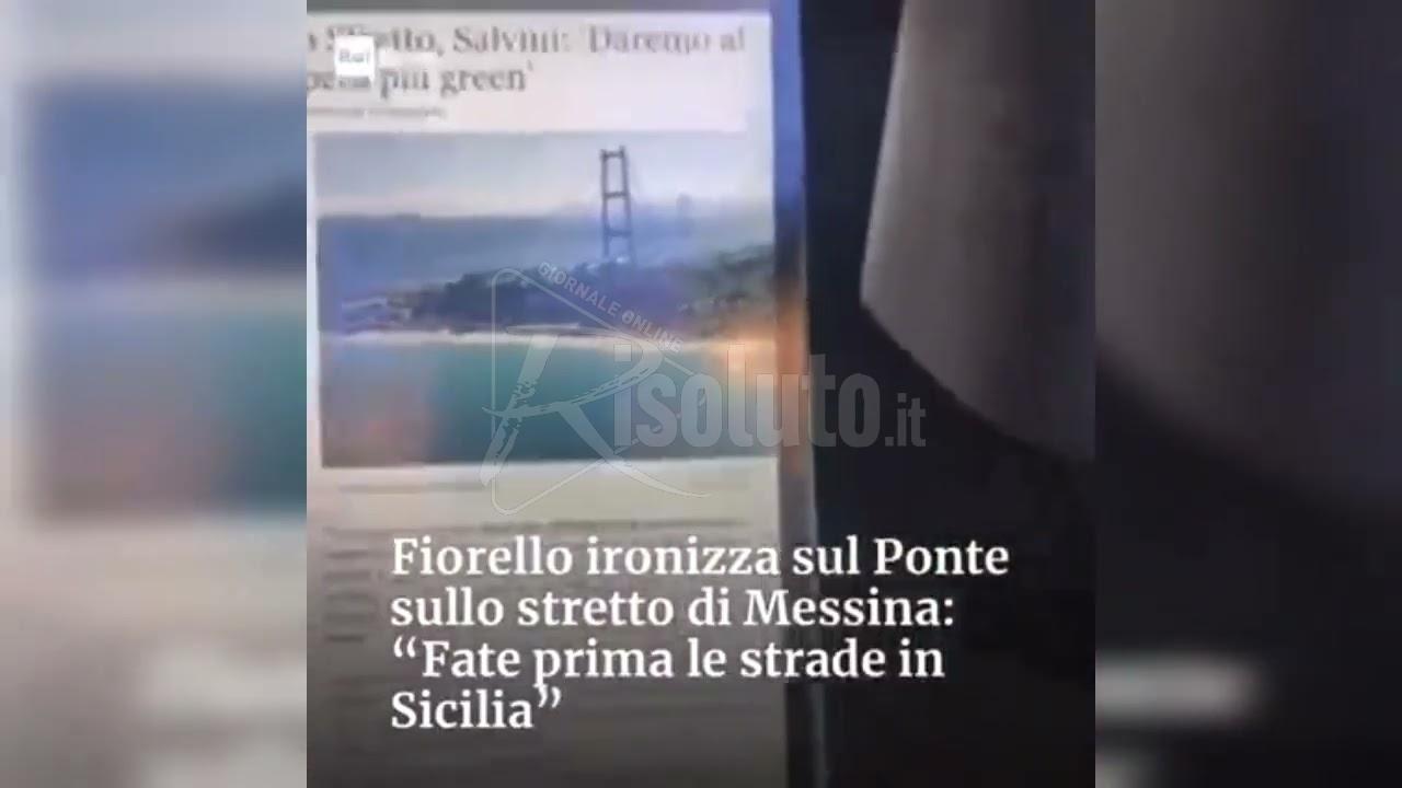 L'ironia di Fiorello sul ponte di Messina (Video)