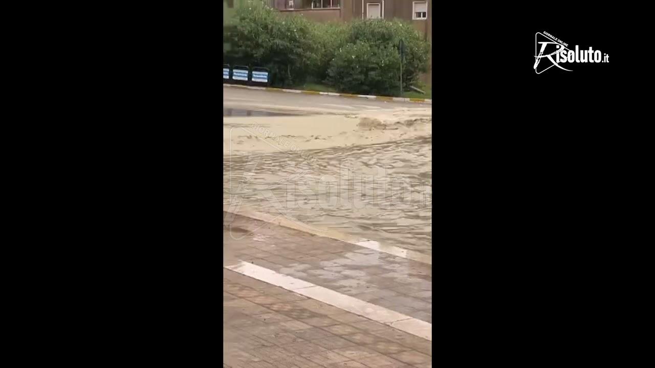 Esonda il torrente San Marco a Sciacca, occhi puntati sul Cansalamone (Video)