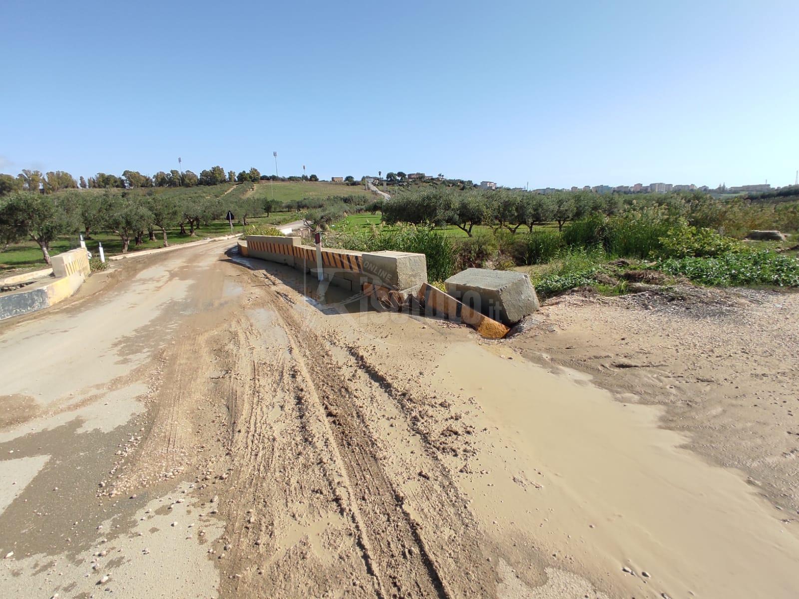 La pioggia delle ultime ore danneggia il ponte Raganella a Sciacca, era stato risistemato a marzo scorso