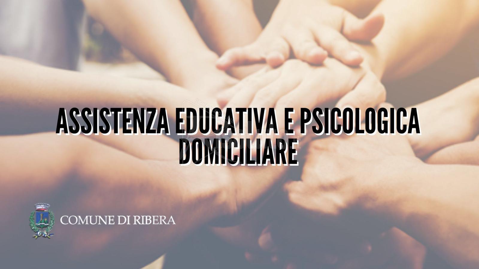 Al via a Ribera i servizi di assistenza educativa e psicologia domiciliare