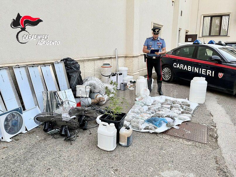 Laboratorio sotterraneo di droga, 2 arresti a Licata