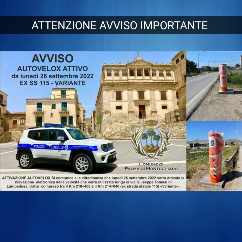 Nuovo autovelox da domani sulla ex statale 115