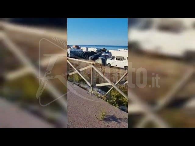 Assembramento di camper a Bertolino, intervento delle forze dell'ordine (Video)