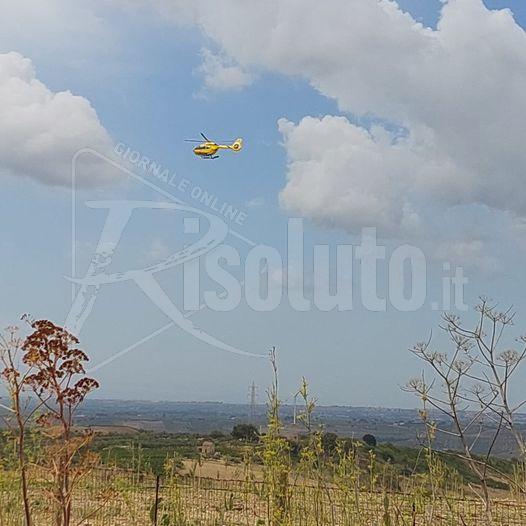 Operaio si ferisce a Montevago, trasferito in elisoccorso