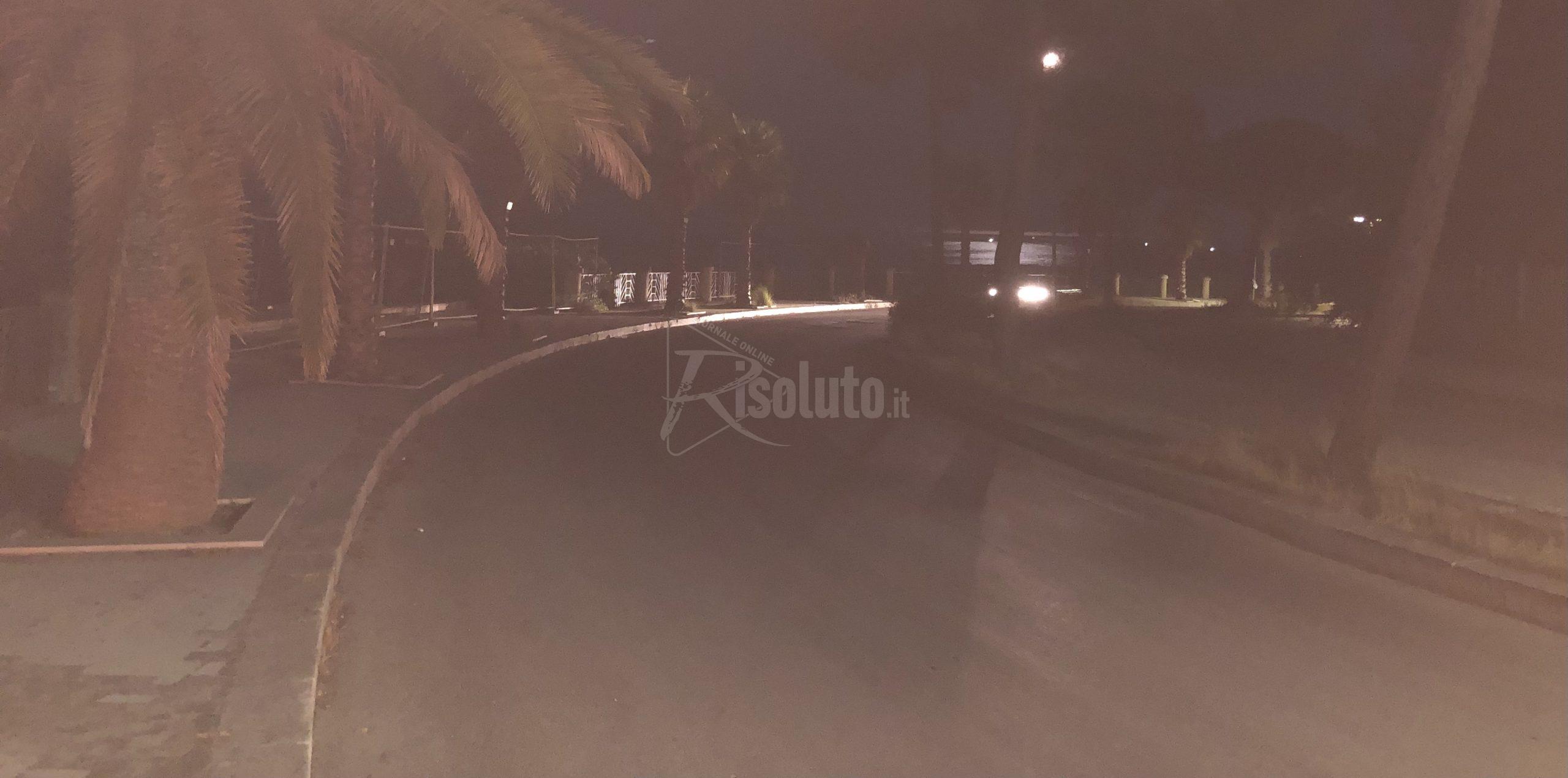 Via Incisa e viale delle Terme al buio