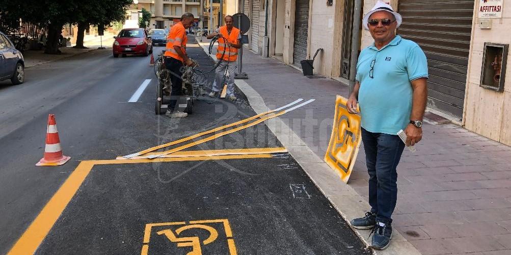 Nuova segnaletica in via Carlo Marx a Sciacca