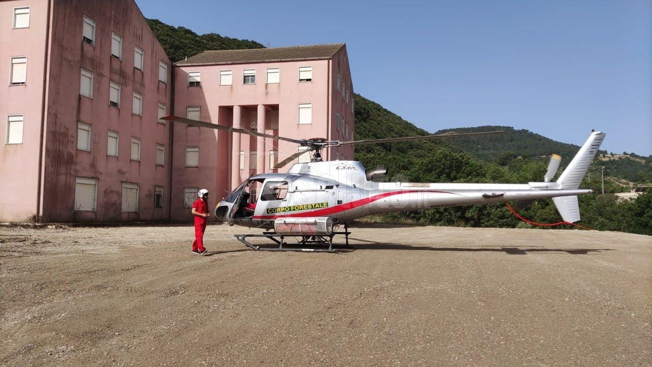 Elicottero del Corpo Forestale pure a Cammarata (Video)