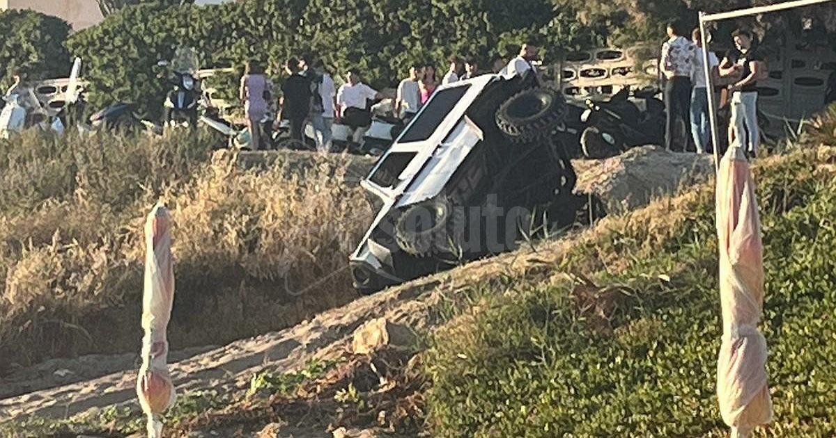 Jeep cade in spiaggia a San Marco, illeso il conducente