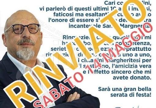 Valenti prevede pioggia e rinvia il comizio